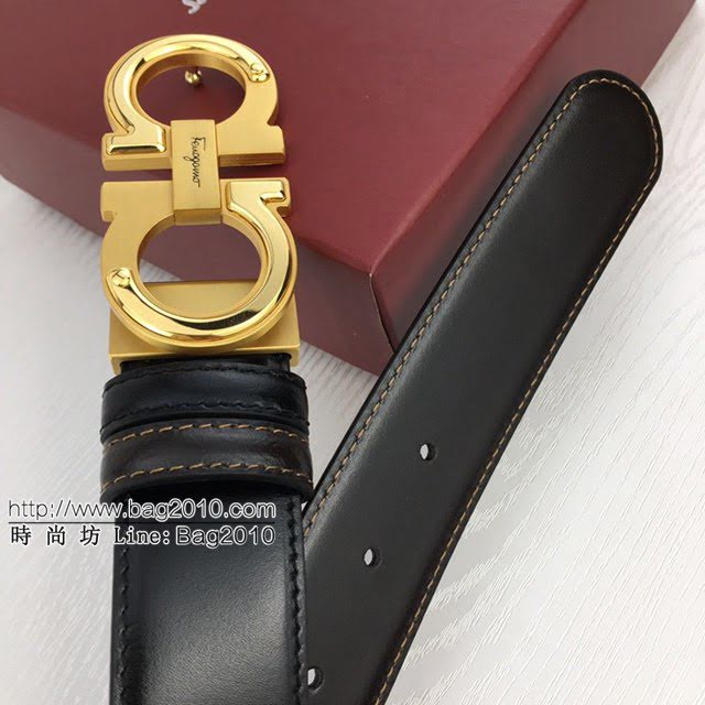 菲拉格慕2020新款男士皮帶 Ferragamo雙面牛皮紋理腰帶  jjp1749